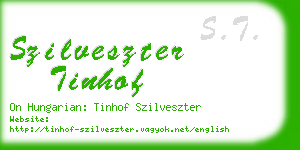 szilveszter tinhof business card